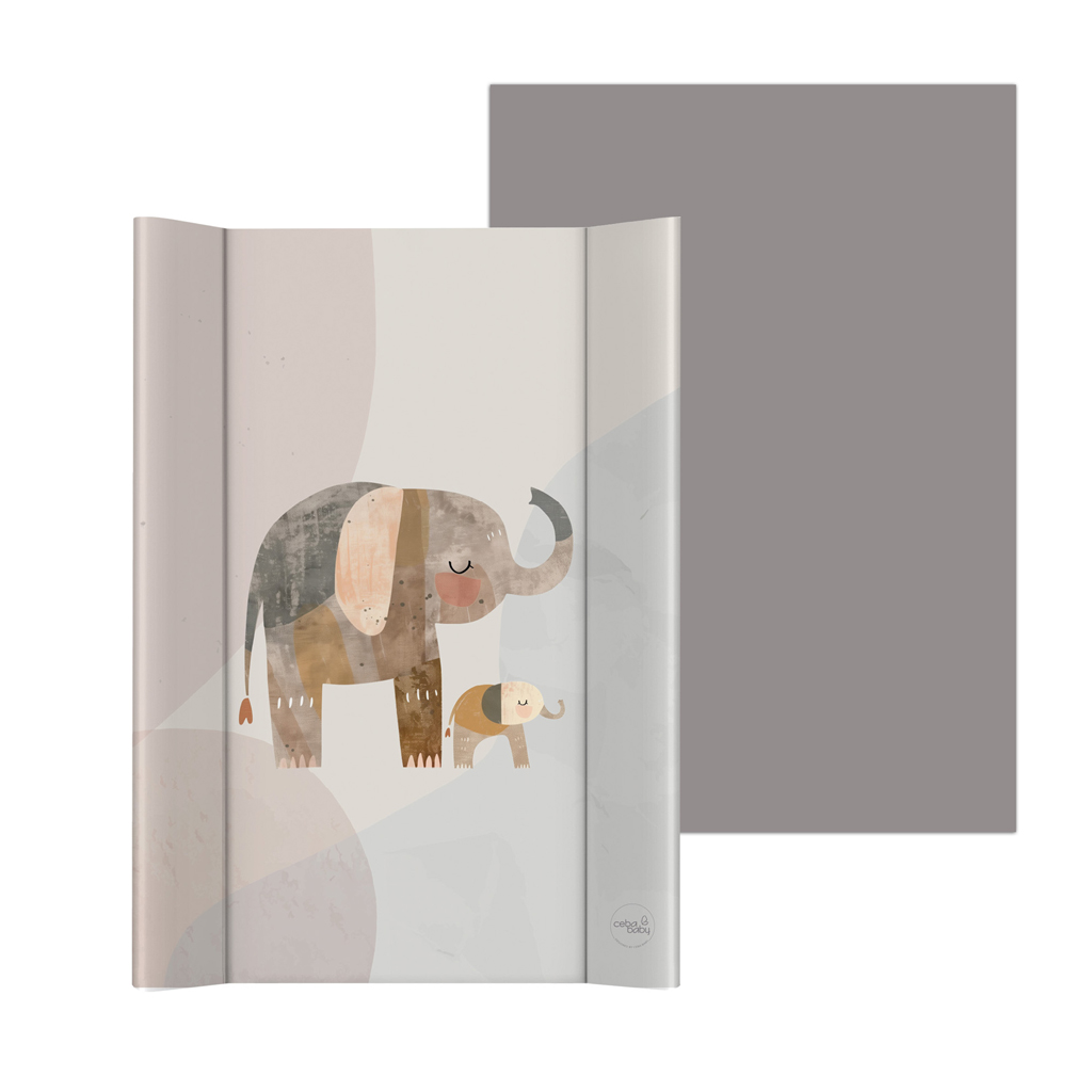 CEBA BABY Podložka prebaľovacia 2-hranná mäkká (50x70) Basic Elephant Family